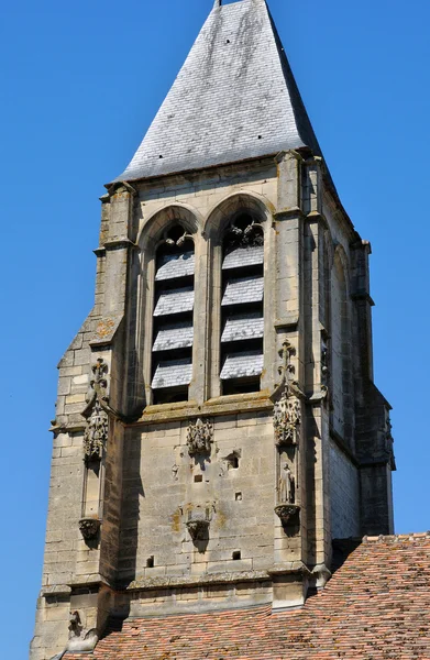 France, the picturesque church of Mery sur Oise — Stock Photo, Image