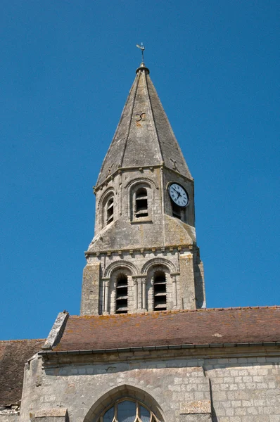 França, igreja pitoresca de Bouconvillers — Fotografia de Stock