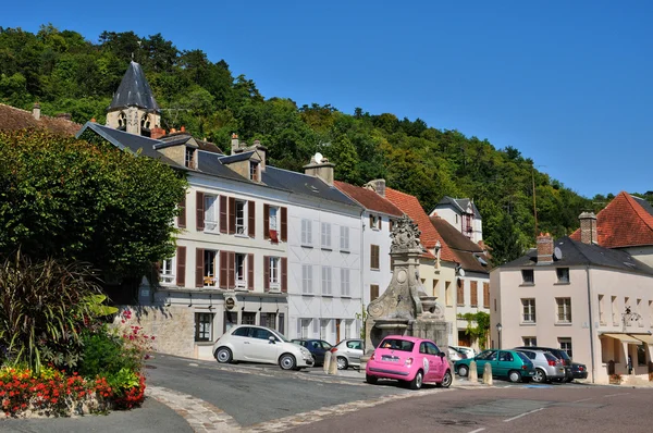 Franciaország, a festői falu, la roche-Guyon térképén — Stock Fotó