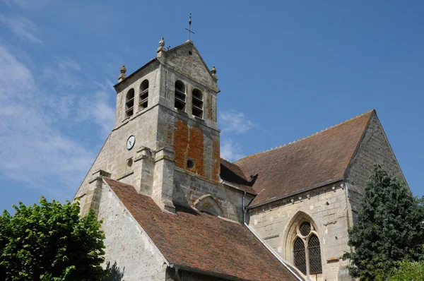 Iglesia del pueblo de Wy dit joli en Val d Oise — Foto de Stock