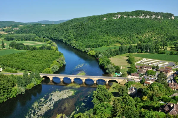 佩里戈尔，castelnaud la 礼拜堂的多尔多涅河流域 — 图库照片