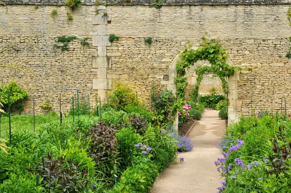 Франція, canon замок саду в Нормандії — стокове фото