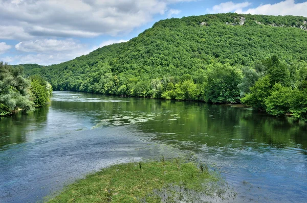 Perigord, Dordogne river in Castelnaud la Chapelle — Stock Photo, Image