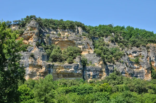 Perigord, живописная деревня la roque Gageac — стоковое фото