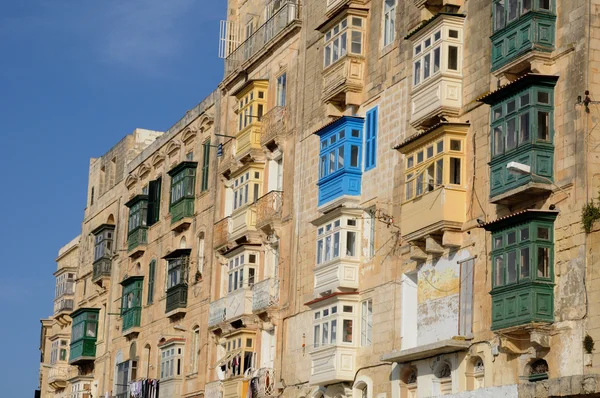 Malta, malebné město valetta — Stock fotografie