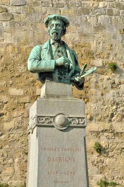 Francja, pomnik daubigny w auvers sur oise — Zdjęcie stockowe