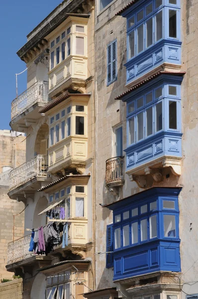 Malta, malebné město valetta — Stock fotografie