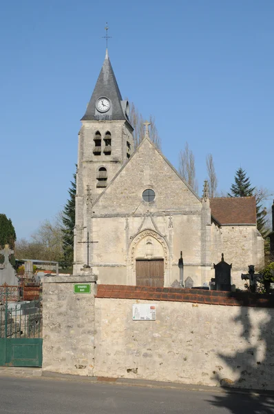Francia, la iglesia histórica de Villers en Arthies — Foto de Stock