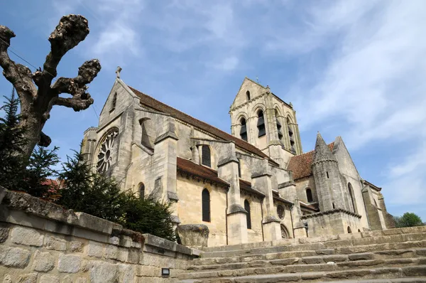 Francja, Kościół auvers sur oise — Zdjęcie stockowe