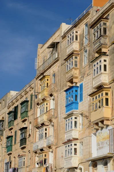 Malta, malebné město valetta — Stock fotografie