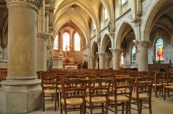 フランス、ヴァル d ヴィニ教会のインテリア · オワーズ — ストック写真