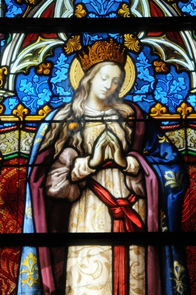 Francia, el interior de la iglesia de Vigny en Val d Oise — Foto de Stock