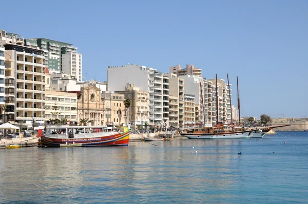 Málta, sliema festői városa — Stock Fotó