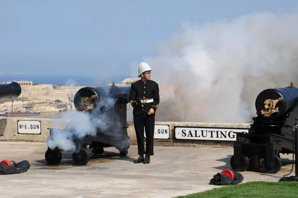 Malta, malebné město valetta — Stock fotografie