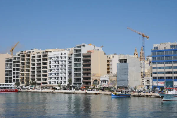Мальта, живописный город Слима — стоковое фото