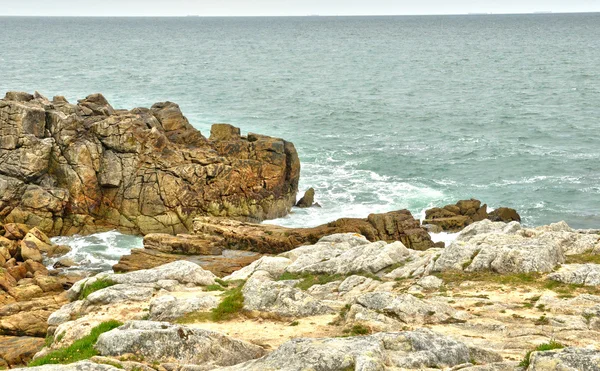 Бретань, La Cote Sauvage в Бац-сюр-Мер — стоковое фото