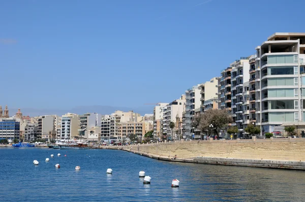 Málta, sliema festői városa — Stock Fotó