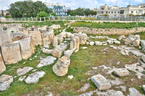 Malta, os templos megalíticos de Tarxien — Fotografia de Stock