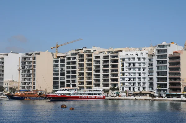 Malta, malebné zátoce valetta — Stock fotografie