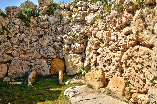 Malta, o pitoresco templo Ggantija em Gozo — Fotografia de Stock