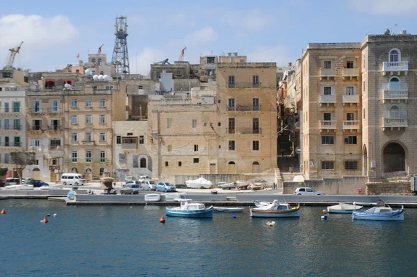 Malta, de pittoreske baai van valetta — Stockfoto