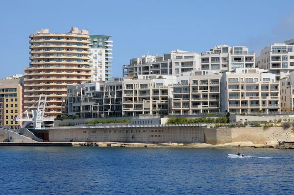 Malta, de pittoreske baai van valetta — Stockfoto