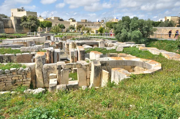 Malta, megalitiska templen i tarxien — Stockfoto