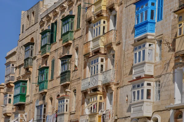 Malta, malebné město valetta — Stock fotografie