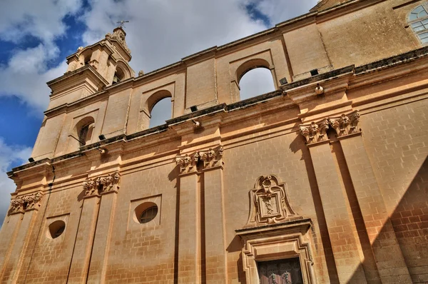 Malta, malownicze katedry mdina — Zdjęcie stockowe