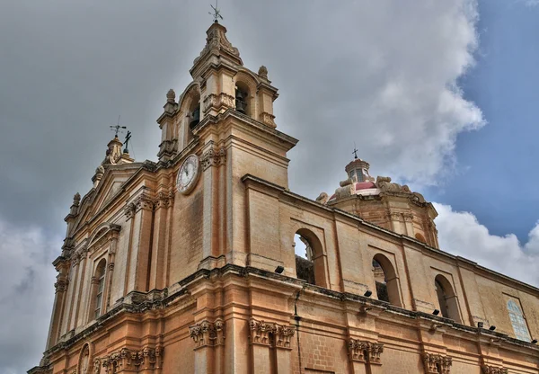 Malta, la pintoresca catedral de mdina — Foto de Stock