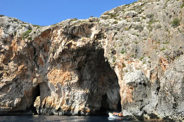 Malta, de pittoreske site van blauwe grot — Stockfoto