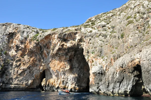 Malta, de pittoreske site van blauwe grot — Stockfoto