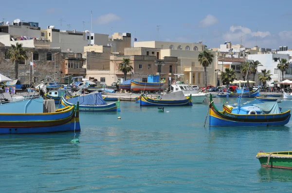 Malta, die malerische stadt marsaxlokk — Stockfoto