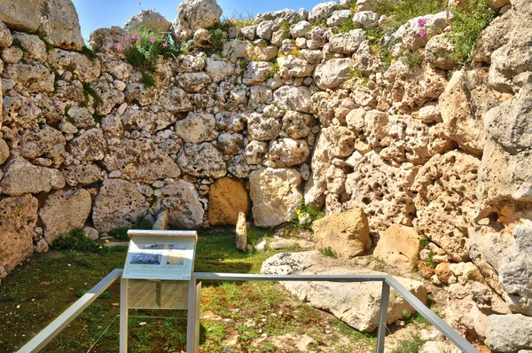 Malta, gozo pitoresk ggantija Tapınağı — Stok fotoğraf