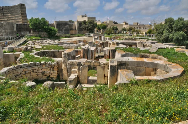 Malta, os templos megalíticos de Tarxien — Fotografia de Stock