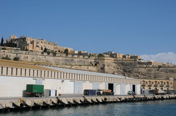 Malta, la pittoresca baia di La Valletta — Foto Stock