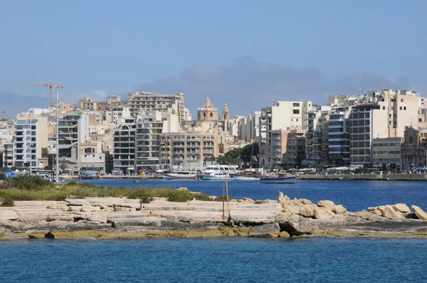 Malta, a pitoresca baía de Valetta — Fotografia de Stock