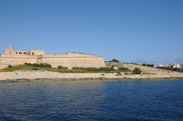 Malta, a pitoresca baía de Valetta — Fotografia de Stock