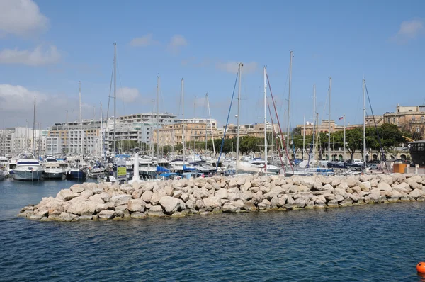 Malta, la pittoresca baia di La Valletta — Foto Stock