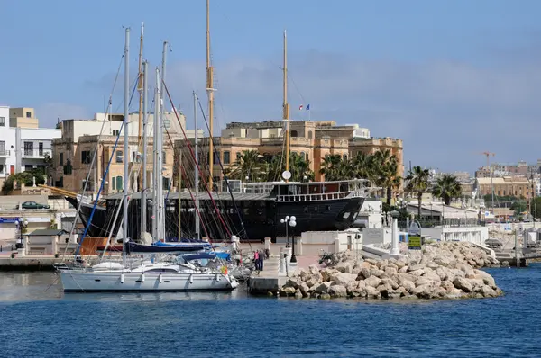 Malta, la pittoresca baia di La Valletta — Foto Stock