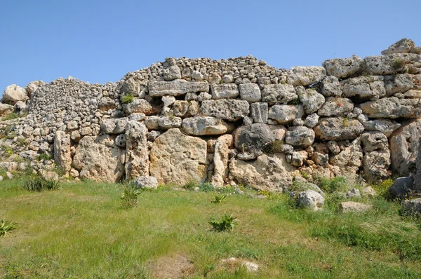 Malta, o pitoresco templo Ggantija em Gozo — Fotografia de Stock