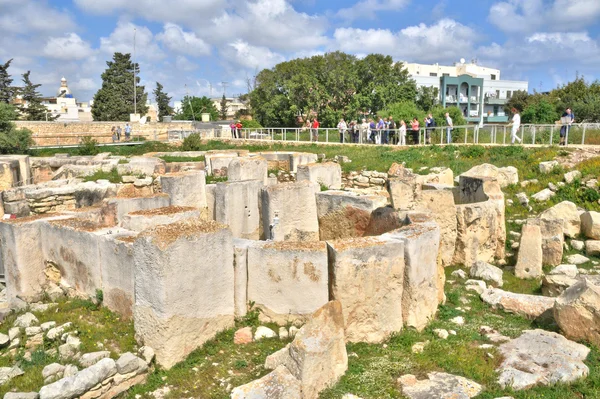 Malta, os templos megalíticos de Tarxien — Fotografia de Stock