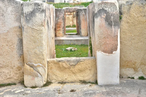 Мальта, мегалітичні храми tarxien — стокове фото