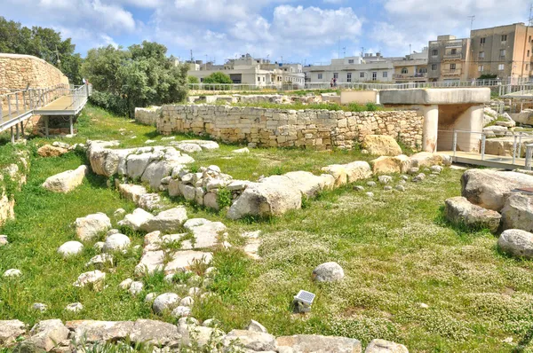 Malta, os templos megalíticos de Tarxien — Fotografia de Stock