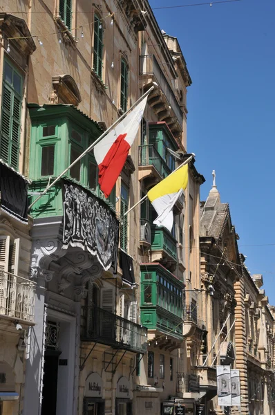 Malta, malebné město valetta — Stock fotografie