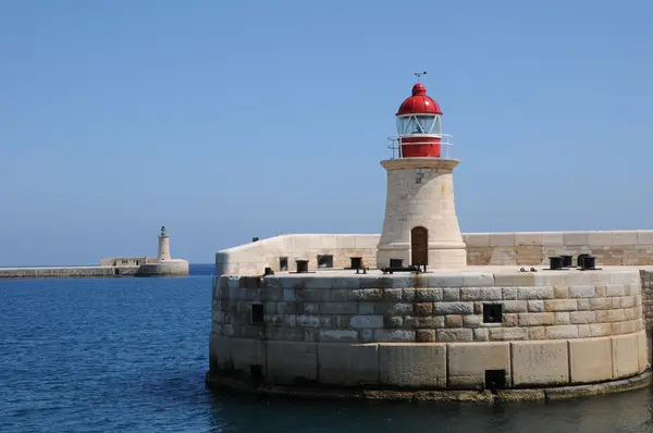 Malta, malebné zátoce valetta — Stock fotografie