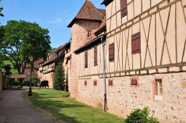 Francia, pittoresco villaggio di Riquewihr in Alsazia — Foto Stock