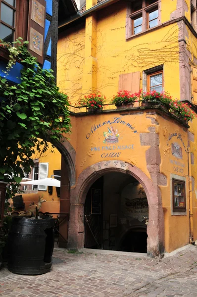 Francia, pittoresco villaggio di Riquewihr in Alsazia — Foto Stock