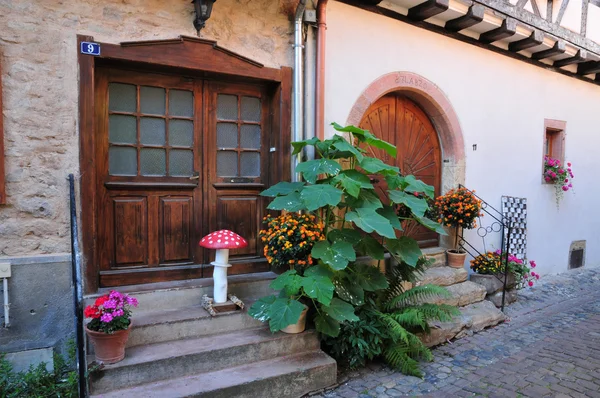 Haut rhin, het schilderachtige dorpje van eguisheim — Stockfoto