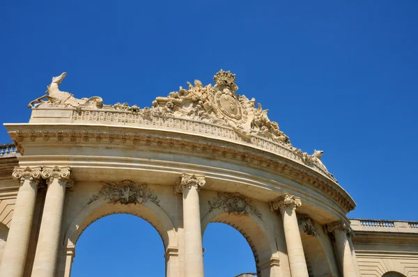 Picardie, the picturesque castle of Chantilly in Oise — Stock Photo, Image